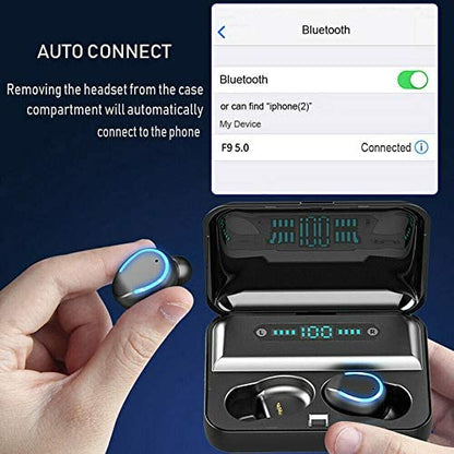 سماعات أذن F9 لاسلكية مع التحكم باللمس