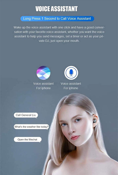 سماعات أذن F9 لاسلكية مع التحكم باللمس