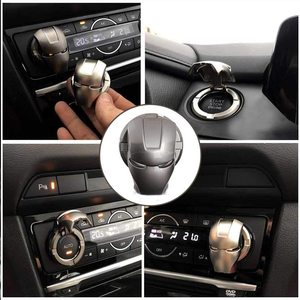 Iron Man Car Interior Parts, Auto Engine Ignition Start Stop Button