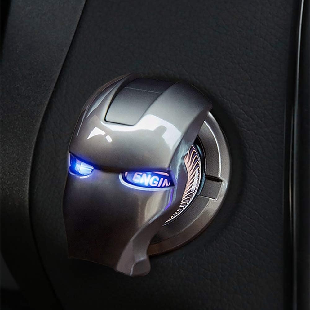 Iron Man Car Interior Parts, Auto Engine Ignition Start Stop Button