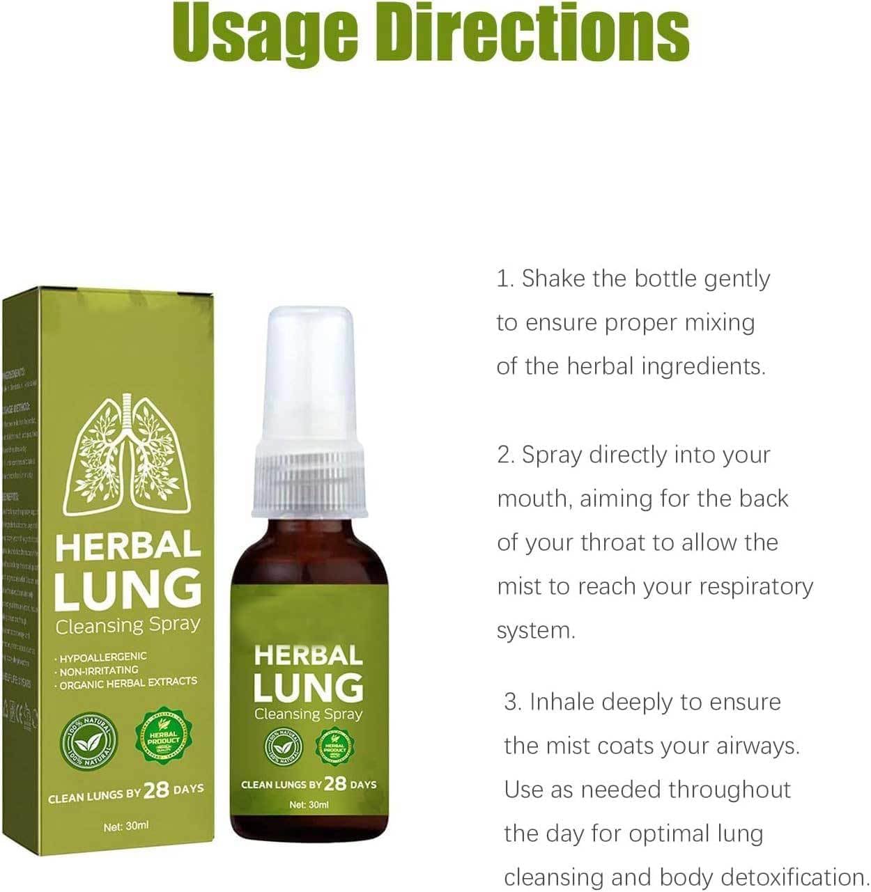 Natural Herbal Lungs Spray( PACK OF 2 )