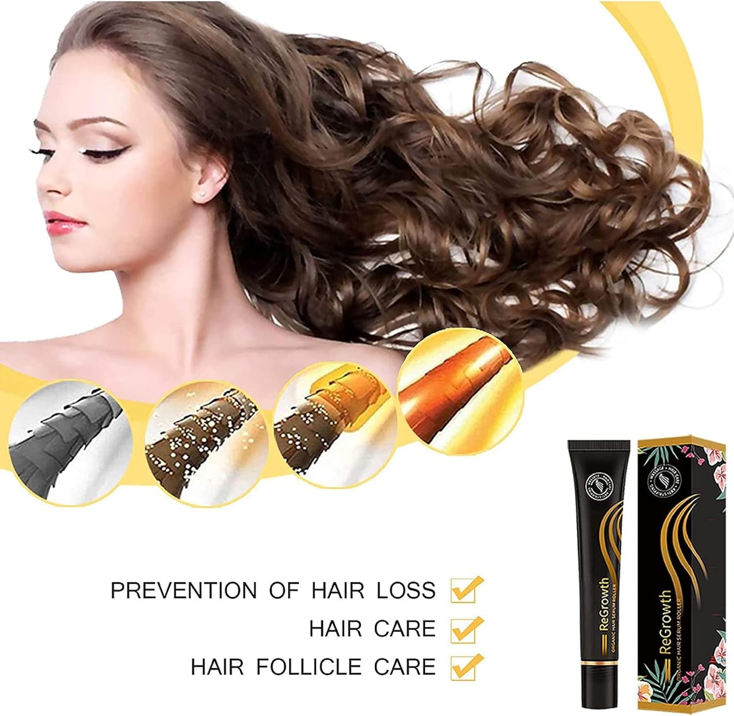 Regrowth Organic Hair Serum Roller