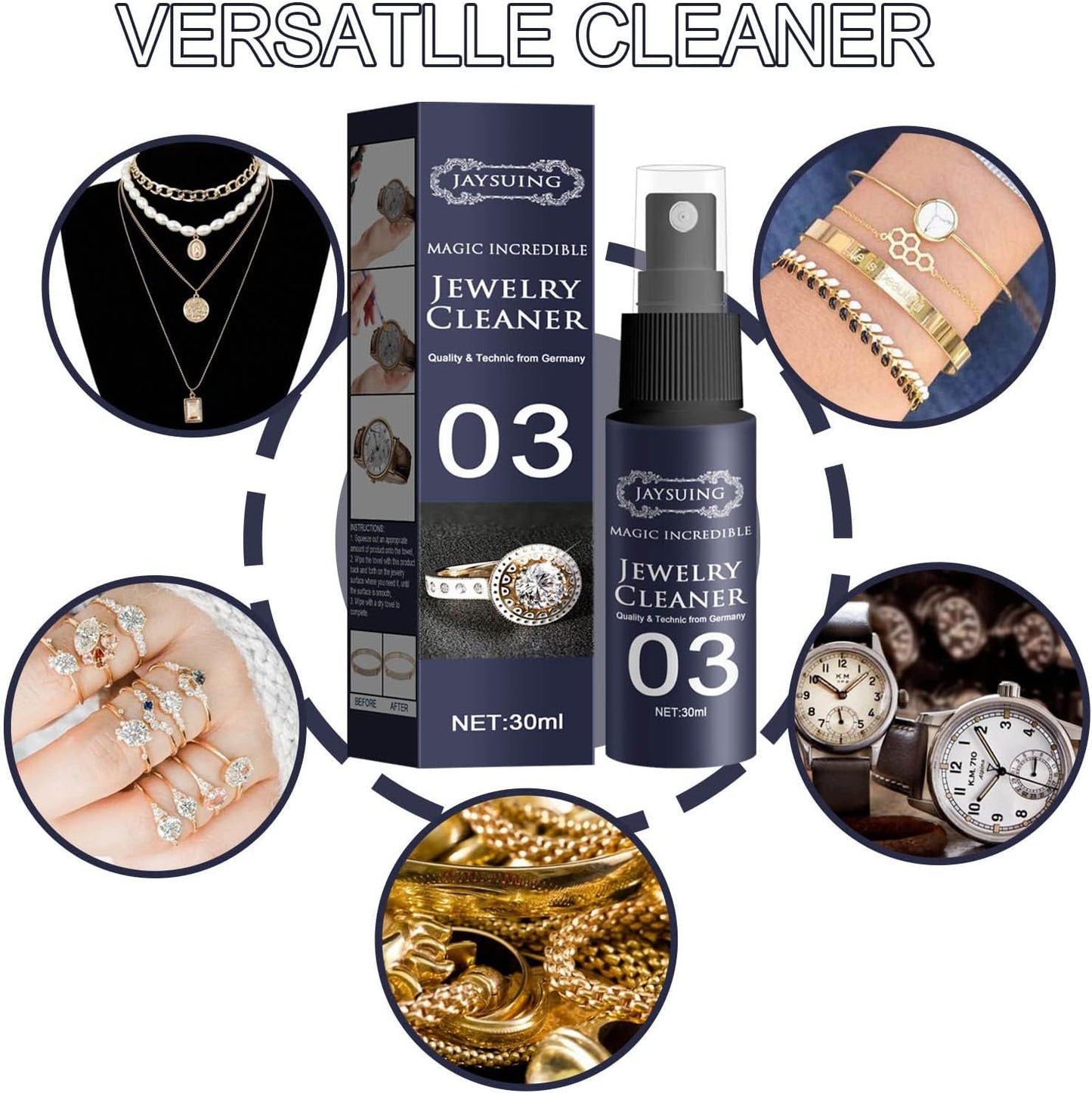 Diamond-Shine Jewelry Cleaner Spray, Instant Shine Jewelry Cleaner