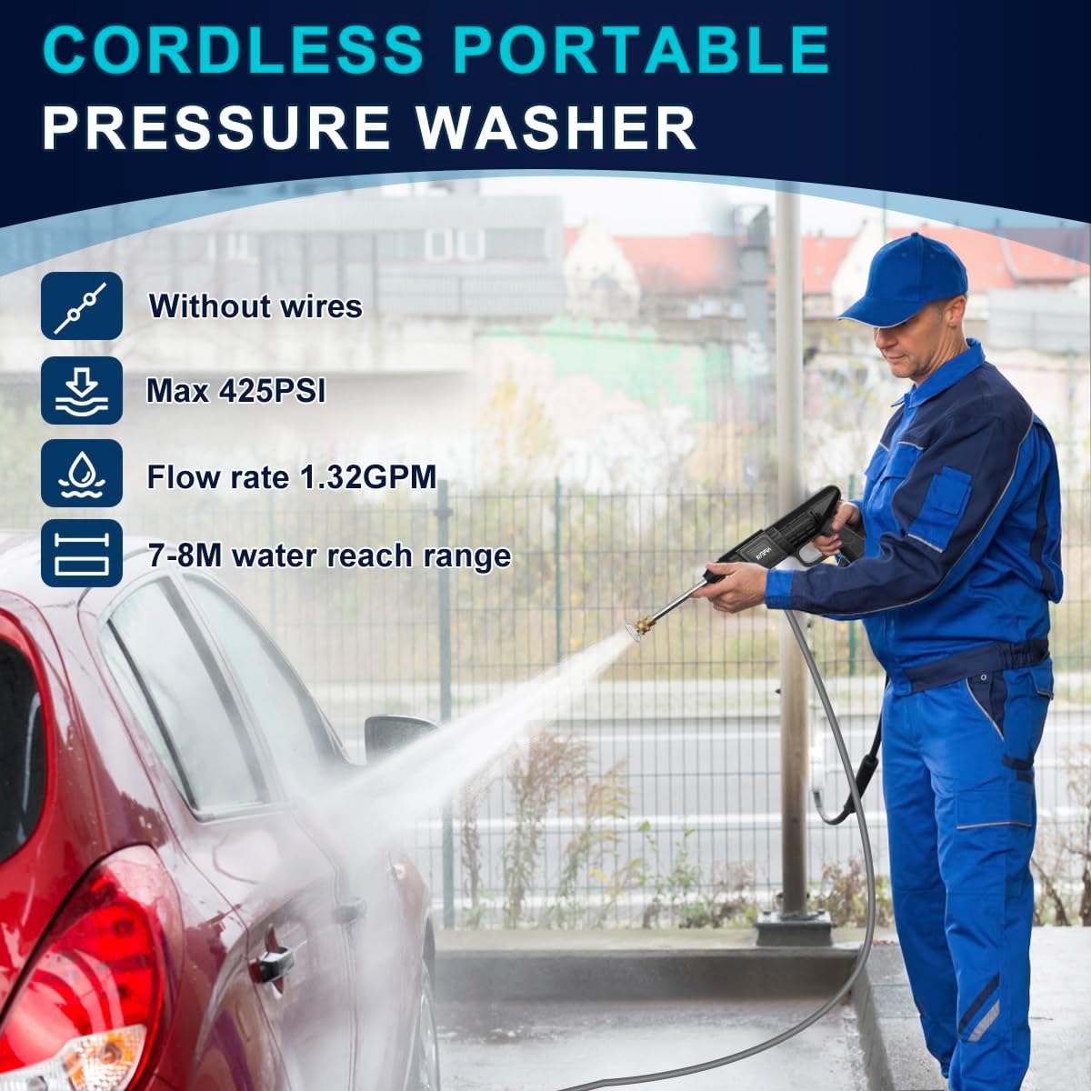 Wireless High-Pressure Car washer